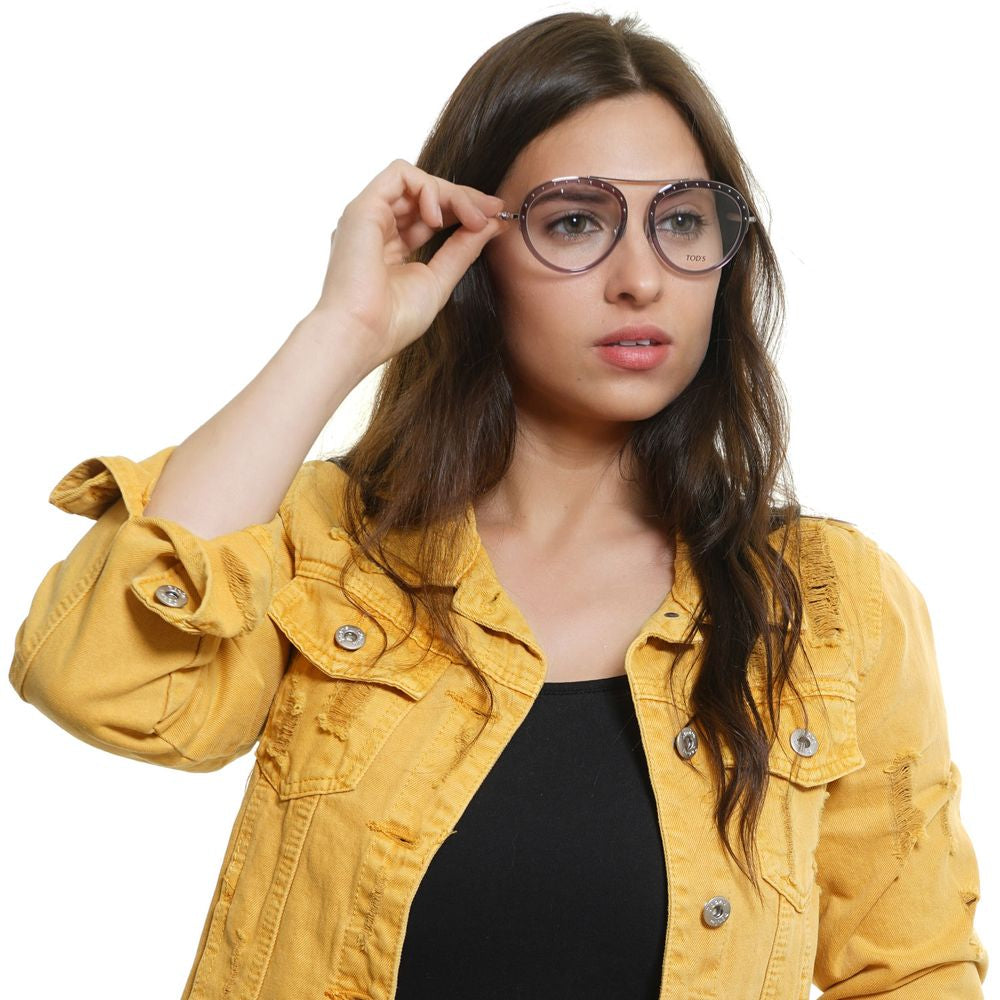 Tod's Purple Metal & Leather Glasses Women's (Frames)