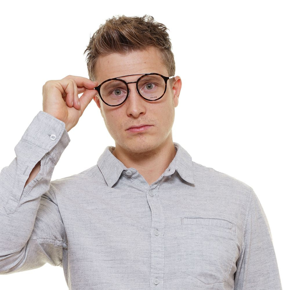 Police Brown Metal & Plastic Glasses Men's (Frames)