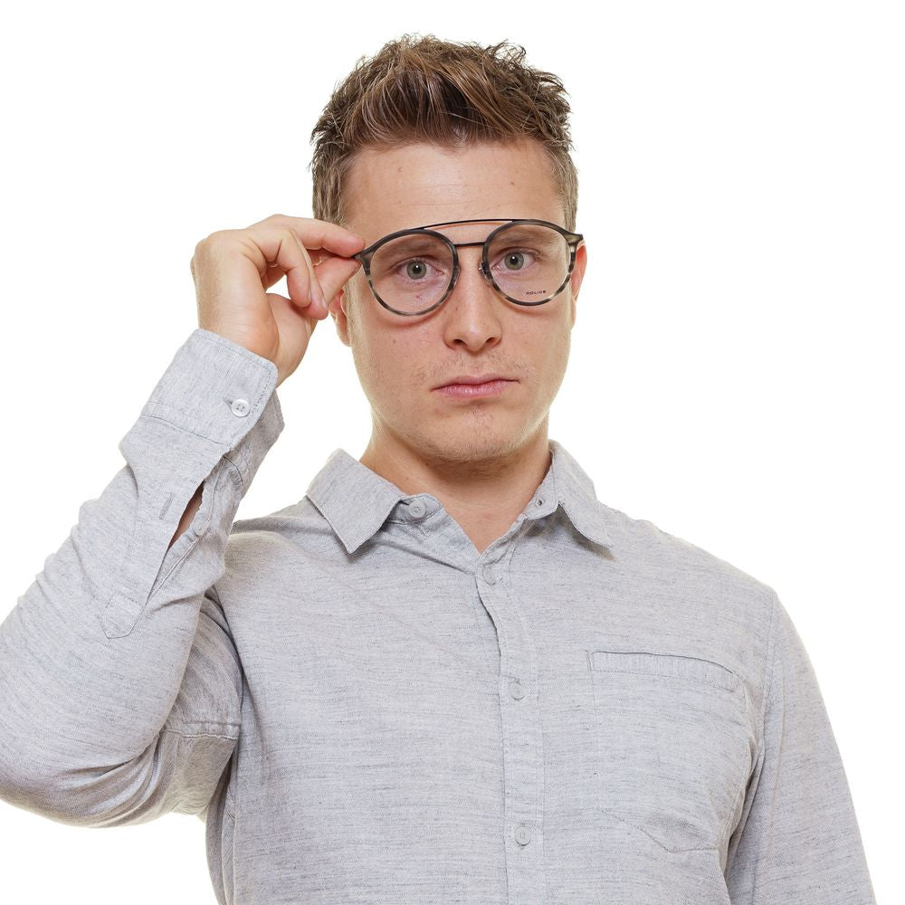 Police Gray Metal & Plastic Glasses Men's (Frames)
