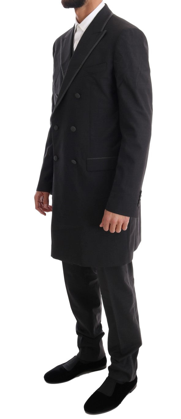Dolce & Gabbana Gray Wool Stretch 3 Piece Two Button Men's Suit