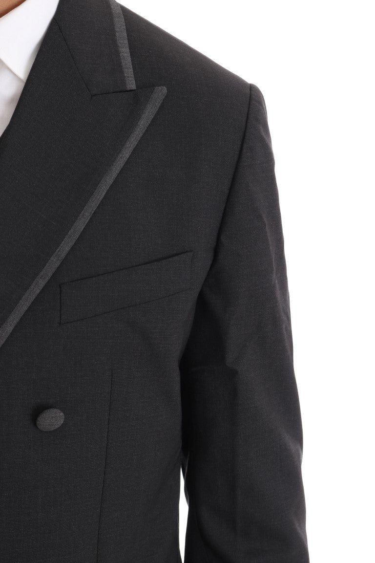 Dolce & Gabbana Gray Wool Stretch 3 Piece Two Button Men's Suit