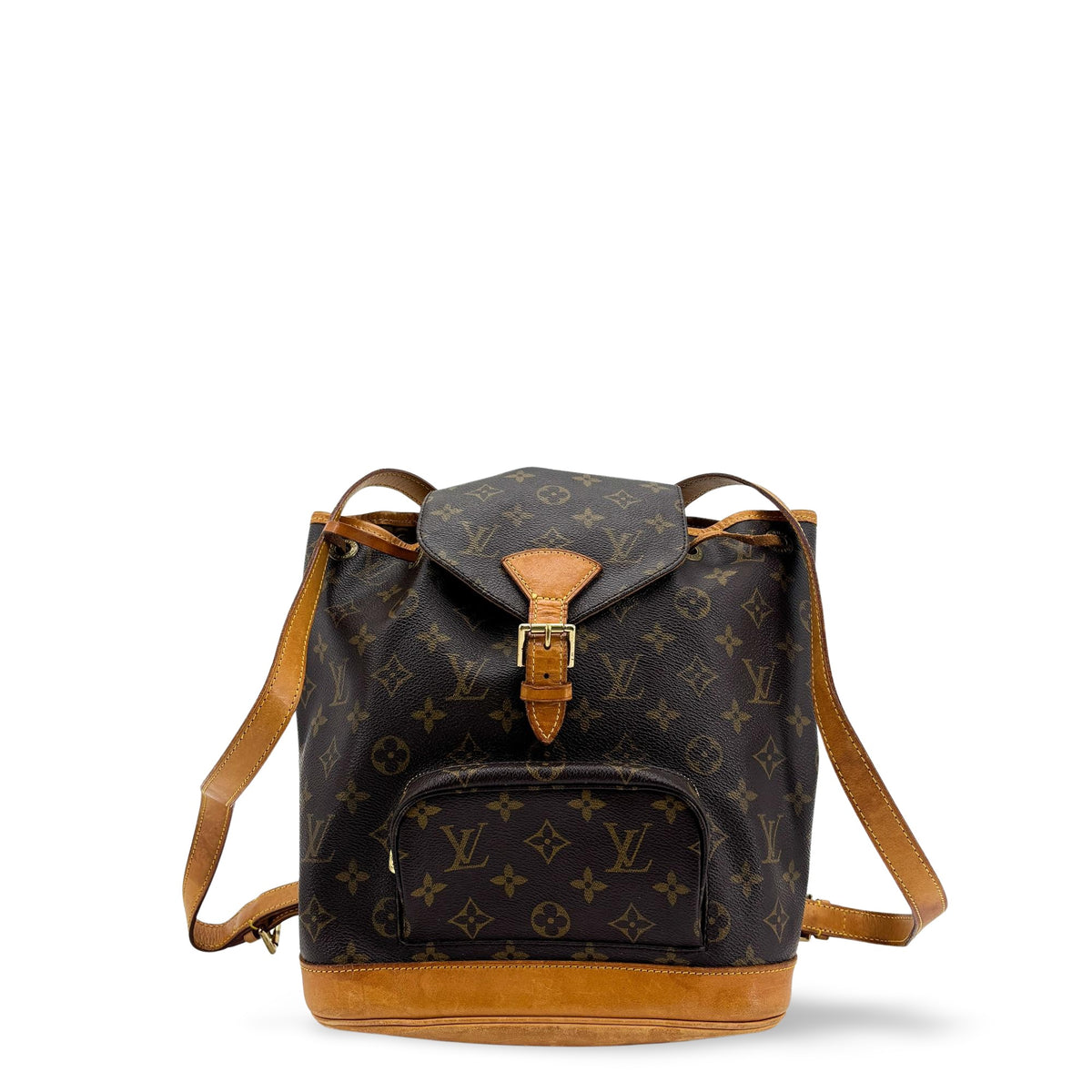Louis Vuitton Vintage Montsouris Monogram Canvas Brown Canvas Backpack Bag (Pre-Owned)