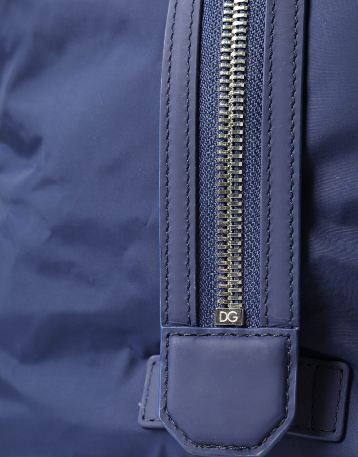 Dolce & Gabbana Blue Nylon Calfskin Hand Shoulder Duffel Men's Bag