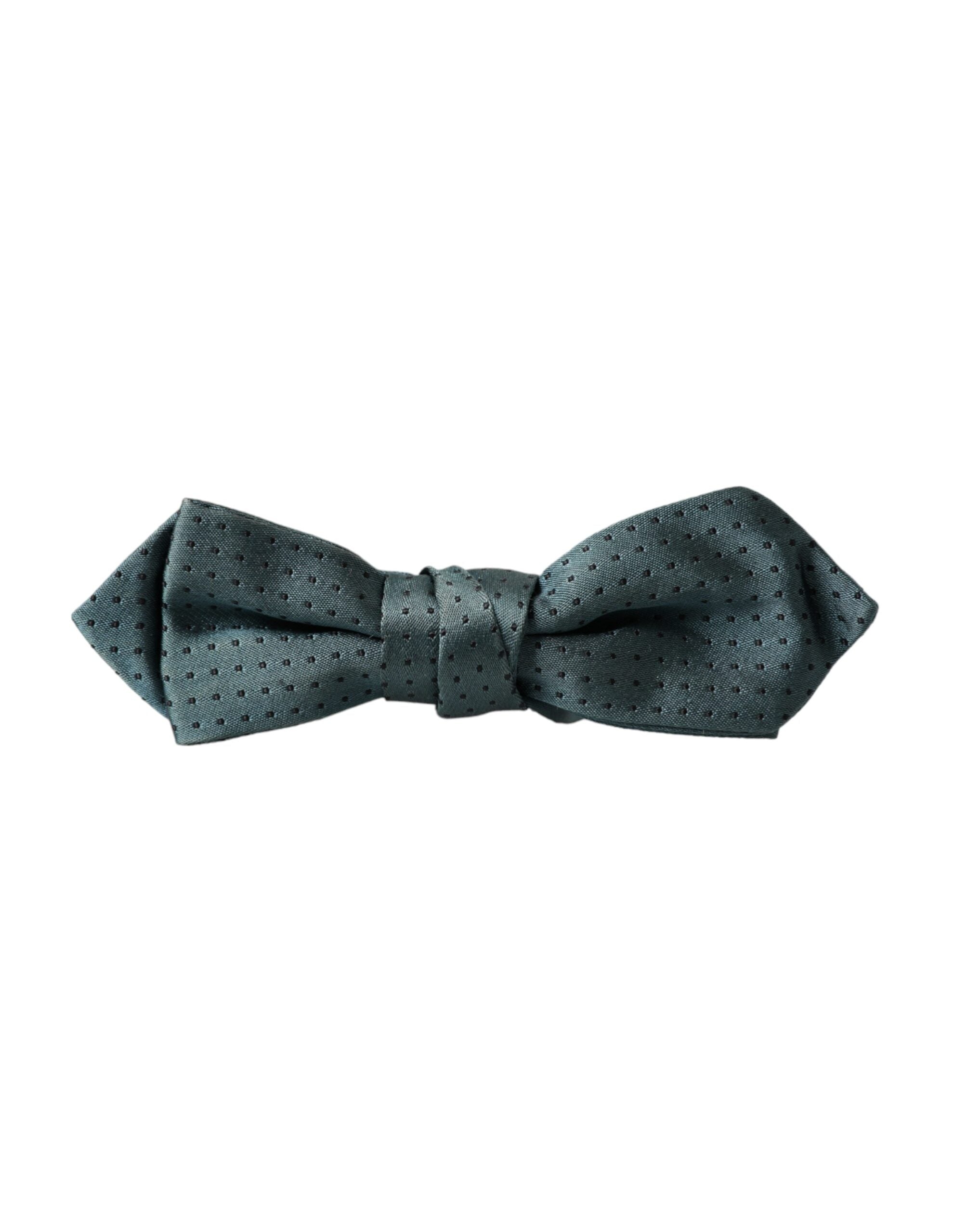 Dolce & Gabbana Green Silk Fantasy Adjustable Neck Men Papillon Bow Men's Tie