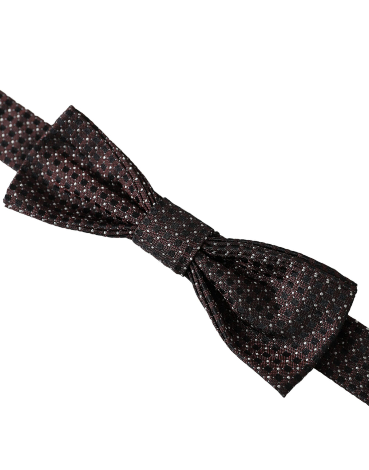 Dolce & Gabbana Brown Fantasy Silk Adjustable Neck Men Papillon Bow Men's Tie