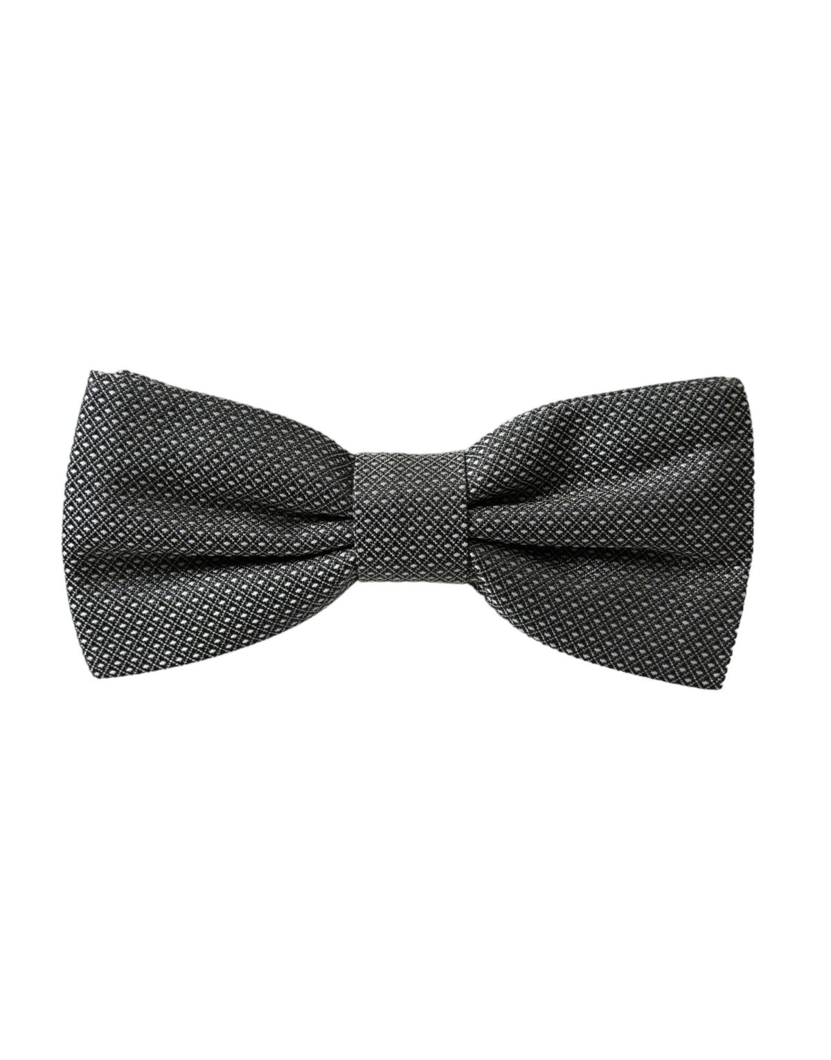 Dolce & Gabbana Gray Silk Patterned Adjustable Neck Men Papillon Bow Men's Tie