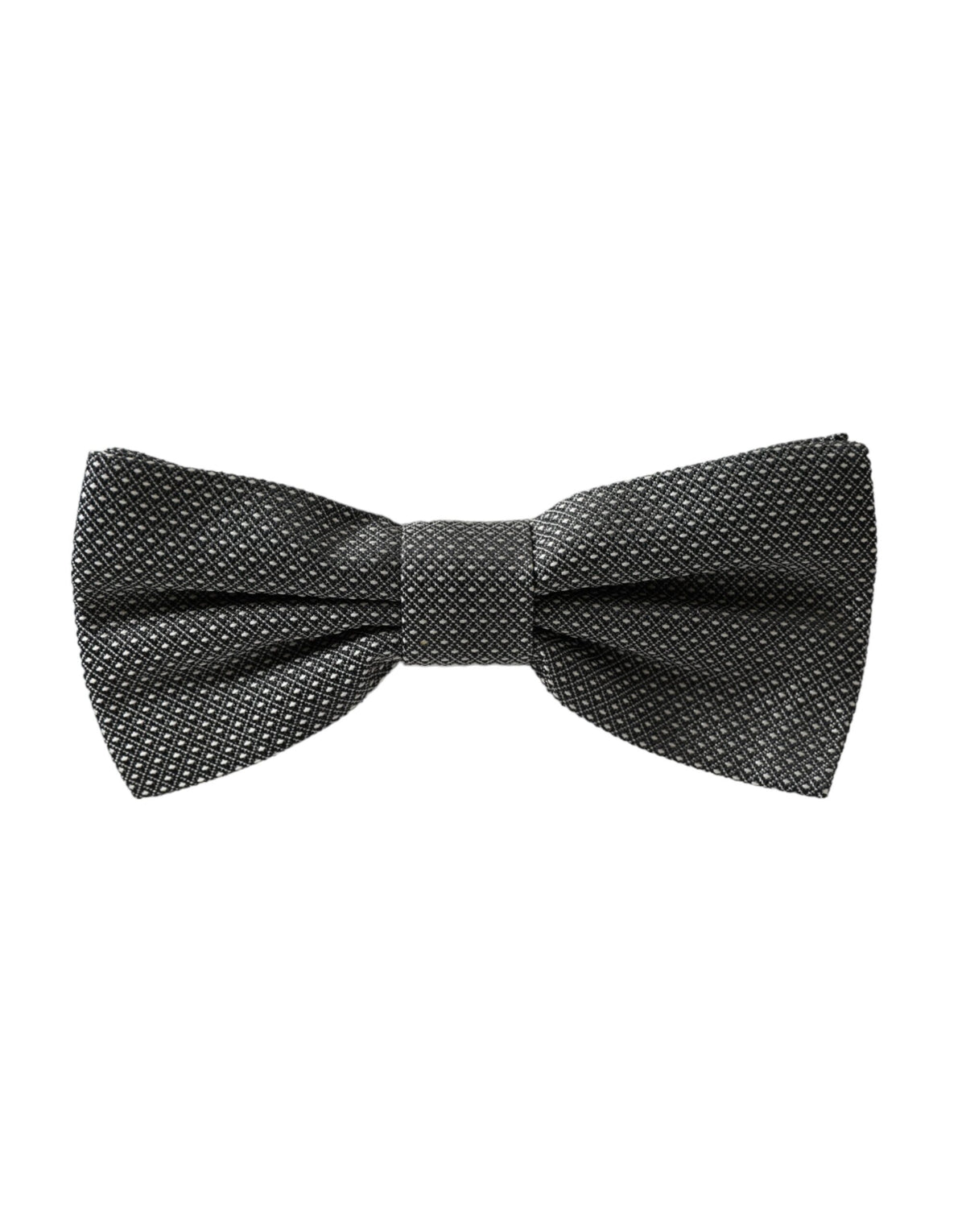 Dolce & Gabbana Gray Silk Patterned Adjustable Neck Men Bow Men's Tie