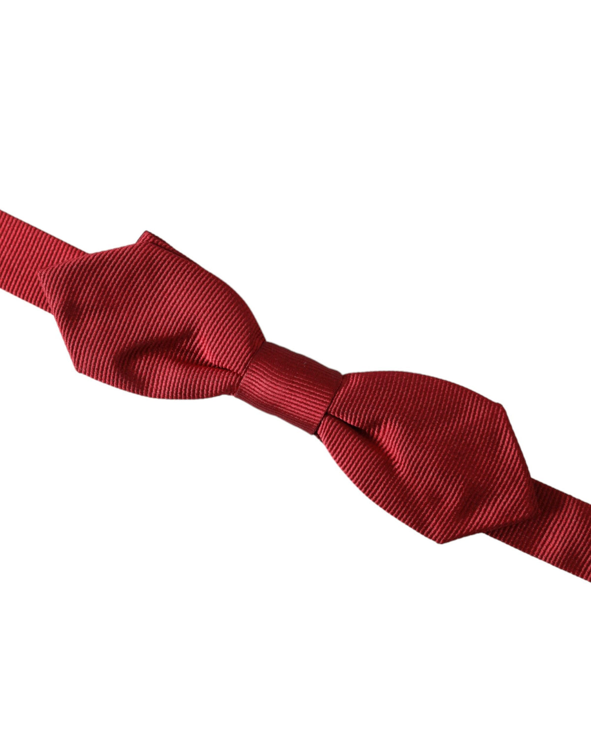 Dolce & Gabbana Red Silk Jacquard Adjustable Neck Men Bow Men's Tie