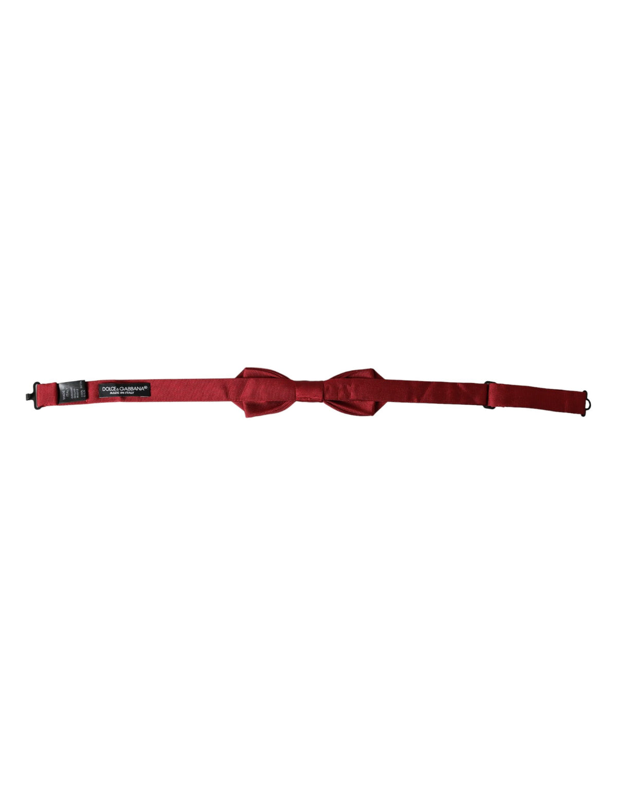 Dolce & Gabbana Red Silk Jacquard Adjustable Neck Men Bow Men's Tie