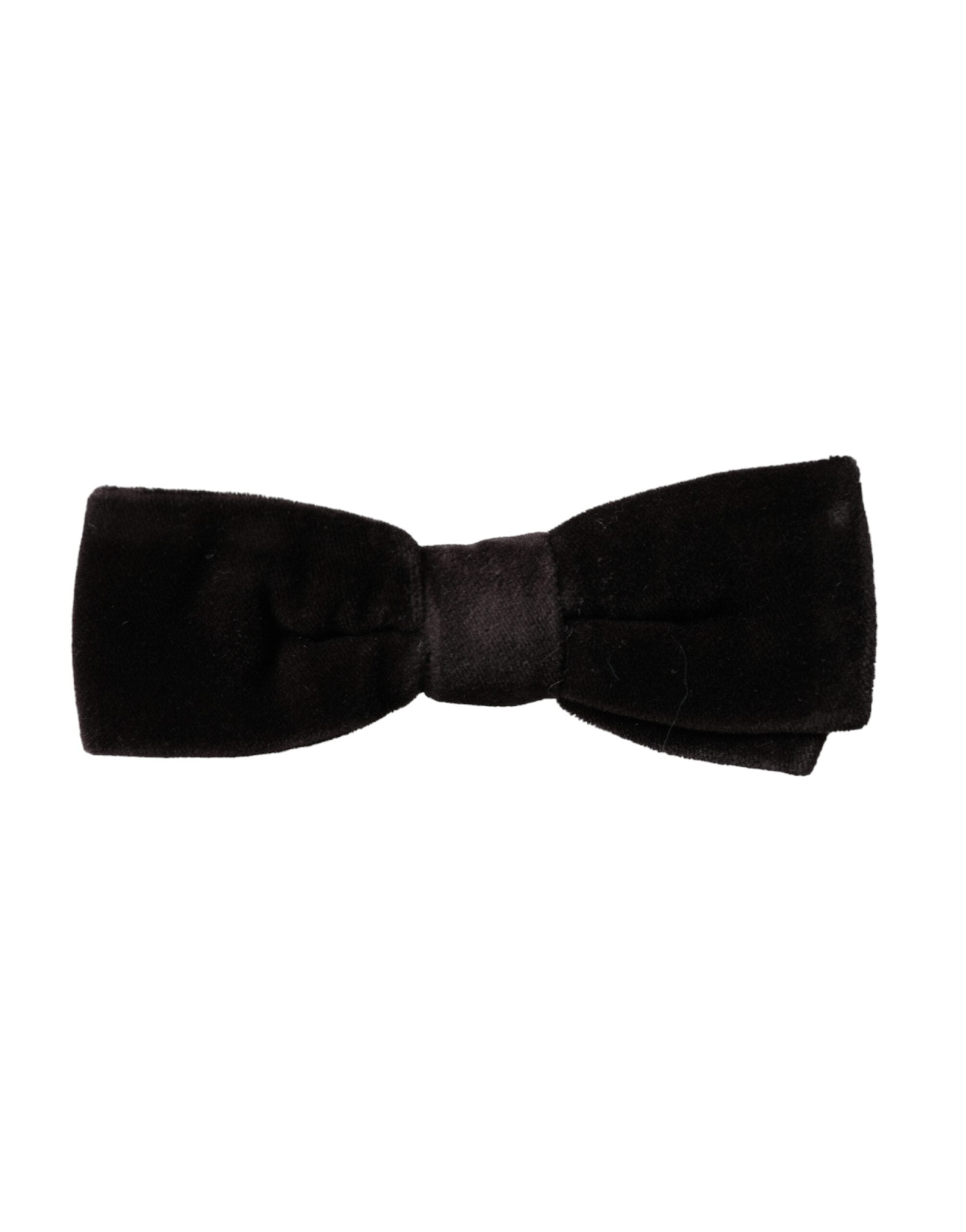 Dolce & Gabbana Maroon Velvet Cotton Adjustable Neck Men Bow Men's Tie