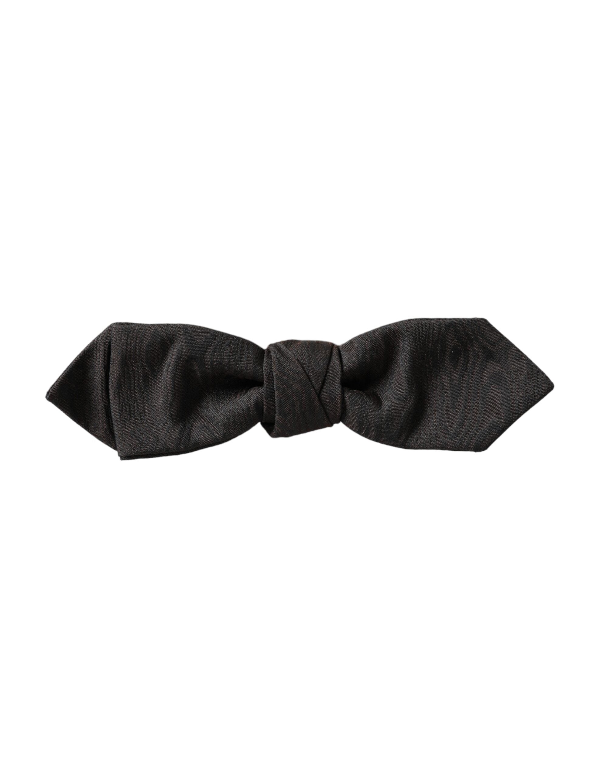 Dolce & Gabbana Maroon Silk Adjustable Neck Men Bow Men's Tie