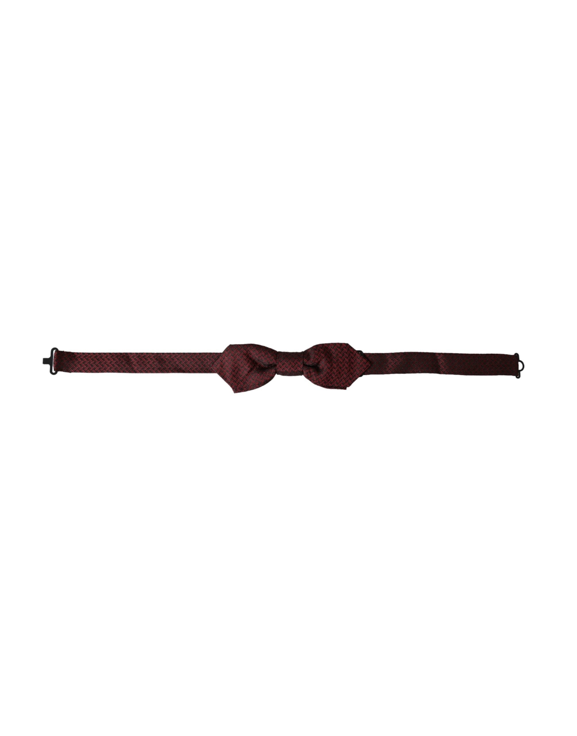 Dolce & Gabbana Red Silk Fantasy Adjustable Neck Men Bow Men's Tie