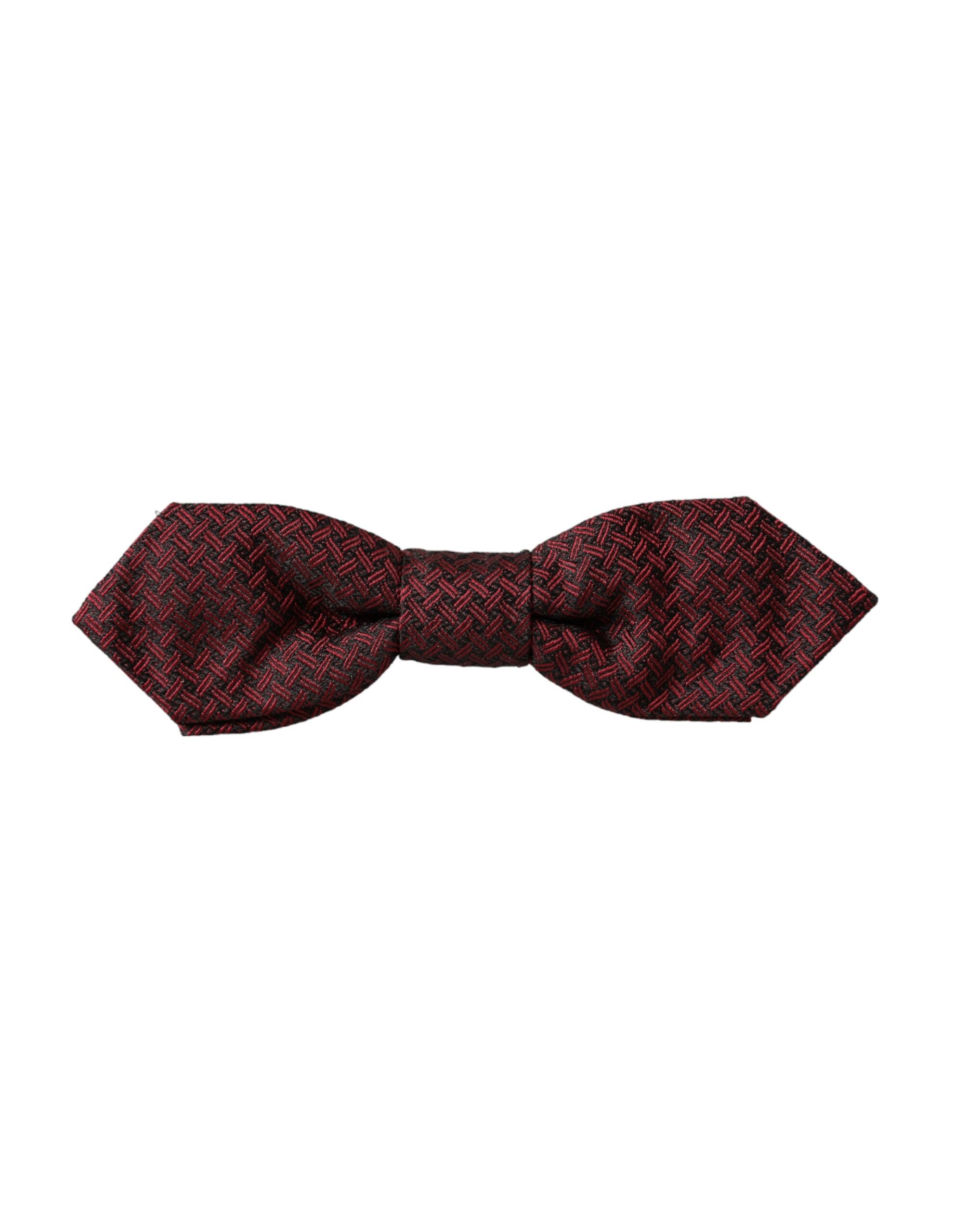 Dolce & Gabbana Red Silk Fantasy Adjustable Neck Men Bow Men's Tie