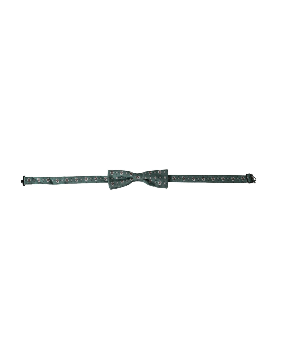 Dolce & Gabbana Mint Green Floral Adjustable Neck Men Bow Men's Tie