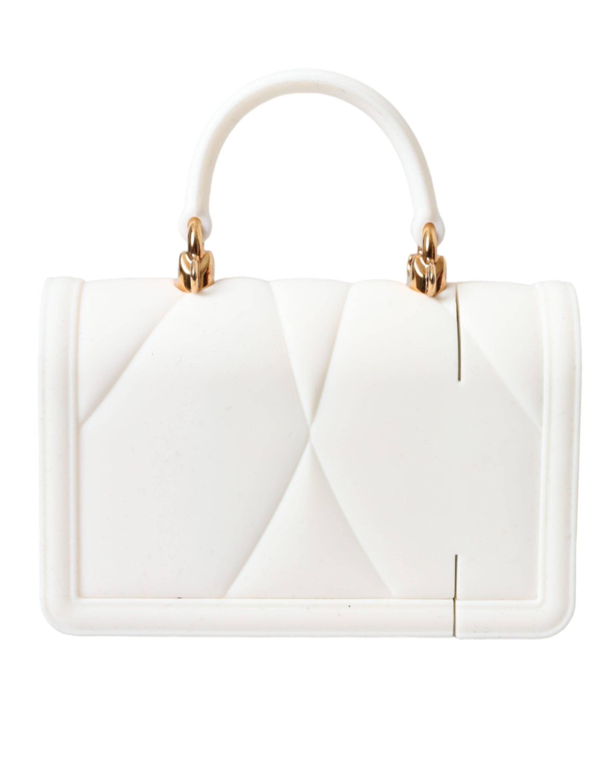 Dolce & Gabbana White Silicone Devotion Heart Cover Hand Bag Airpod Women's Case (Pre-Owned)