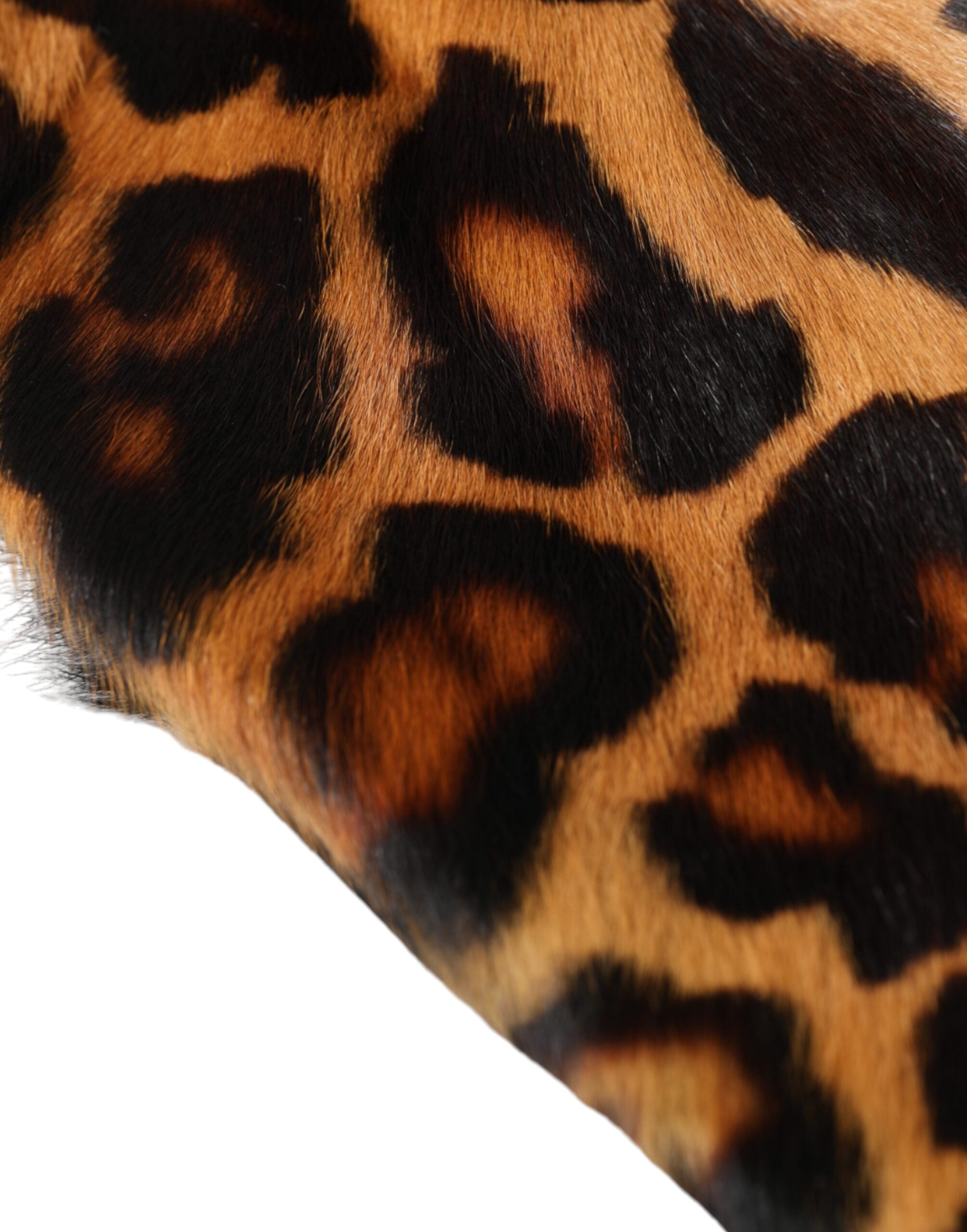 Dolce & Gabbana Brown Leopard Fur Women Bucket Capello Women's Hat