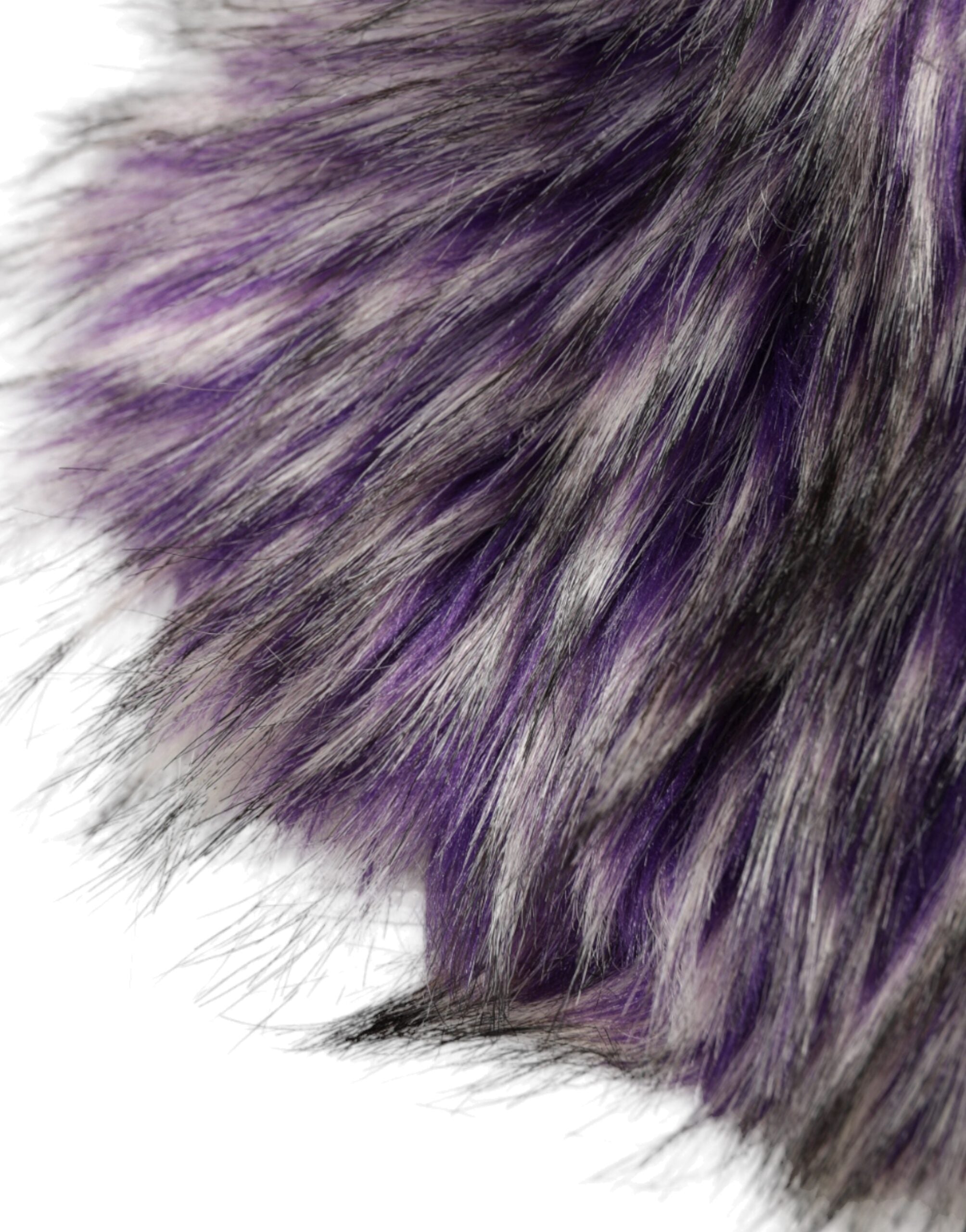 Dolce & Gabbana Purple Faux Fur Whole Head Wrap Women's Hat