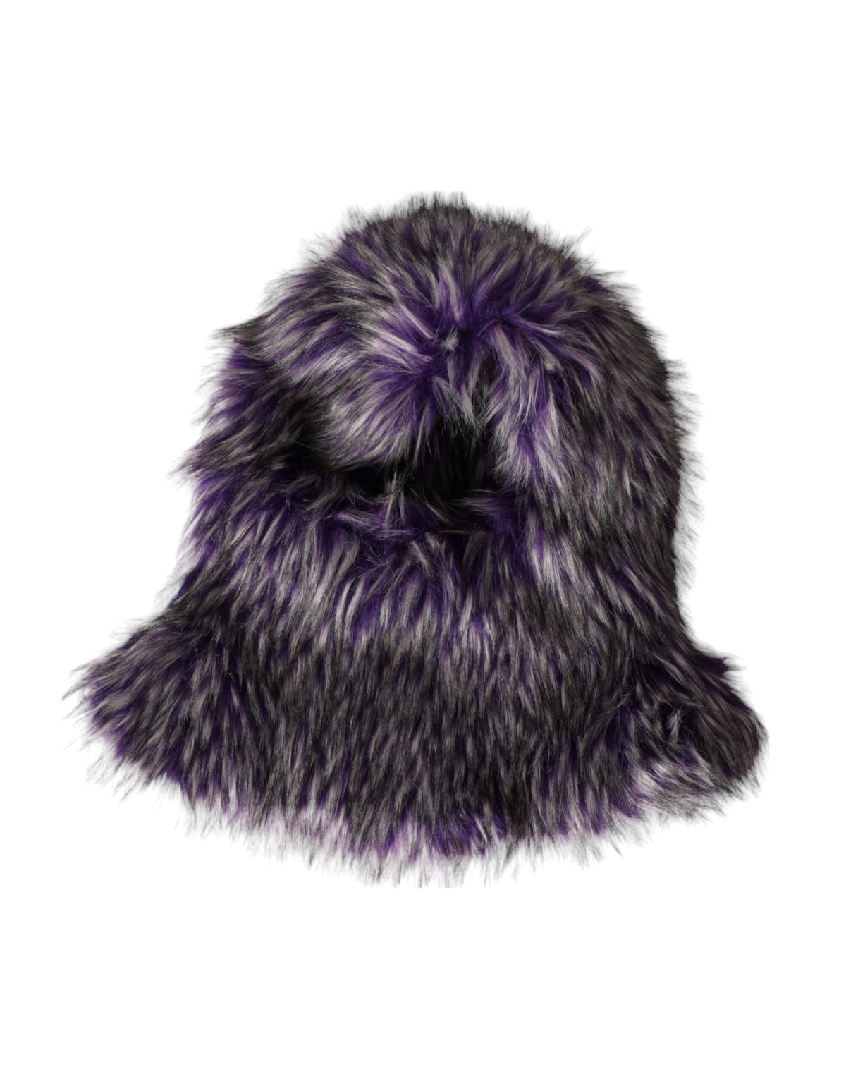 Dolce & Gabbana Purple Faux Fur Whole Head Wrap Women's Hat