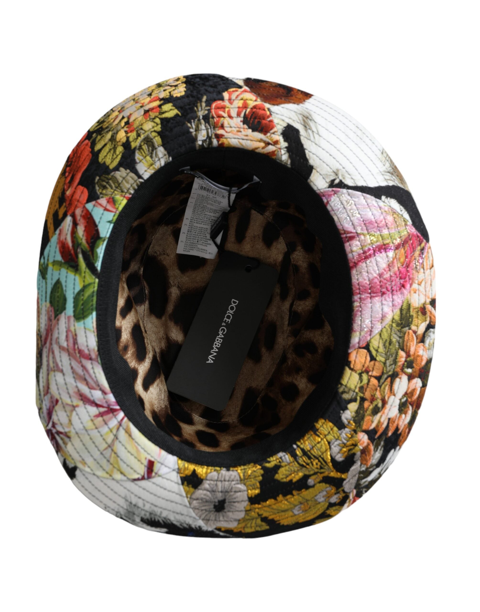 Dolce & Gabbana Multicolor Patchwork Women Fedora Wide Brim Women's Hat