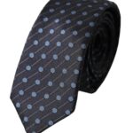 Dolce & Gabbana Dark Blue Polka Dot Silk Adjustable Men Men's Tie