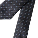 Dolce & Gabbana Dark Blue Polka Dot Silk Adjustable Men Men's Tie