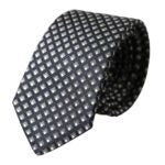 Dolce & Gabbana Dark Gray 100% Silk Patterned Adjustable Men Men's Tie