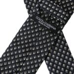 Dolce & Gabbana Dark Gray 100% Silk Patterned Adjustable Men Men's Tie