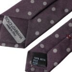 Dolce & Gabbana Purple 100% Silk Polka Dot Adjustable Men Men's Tie