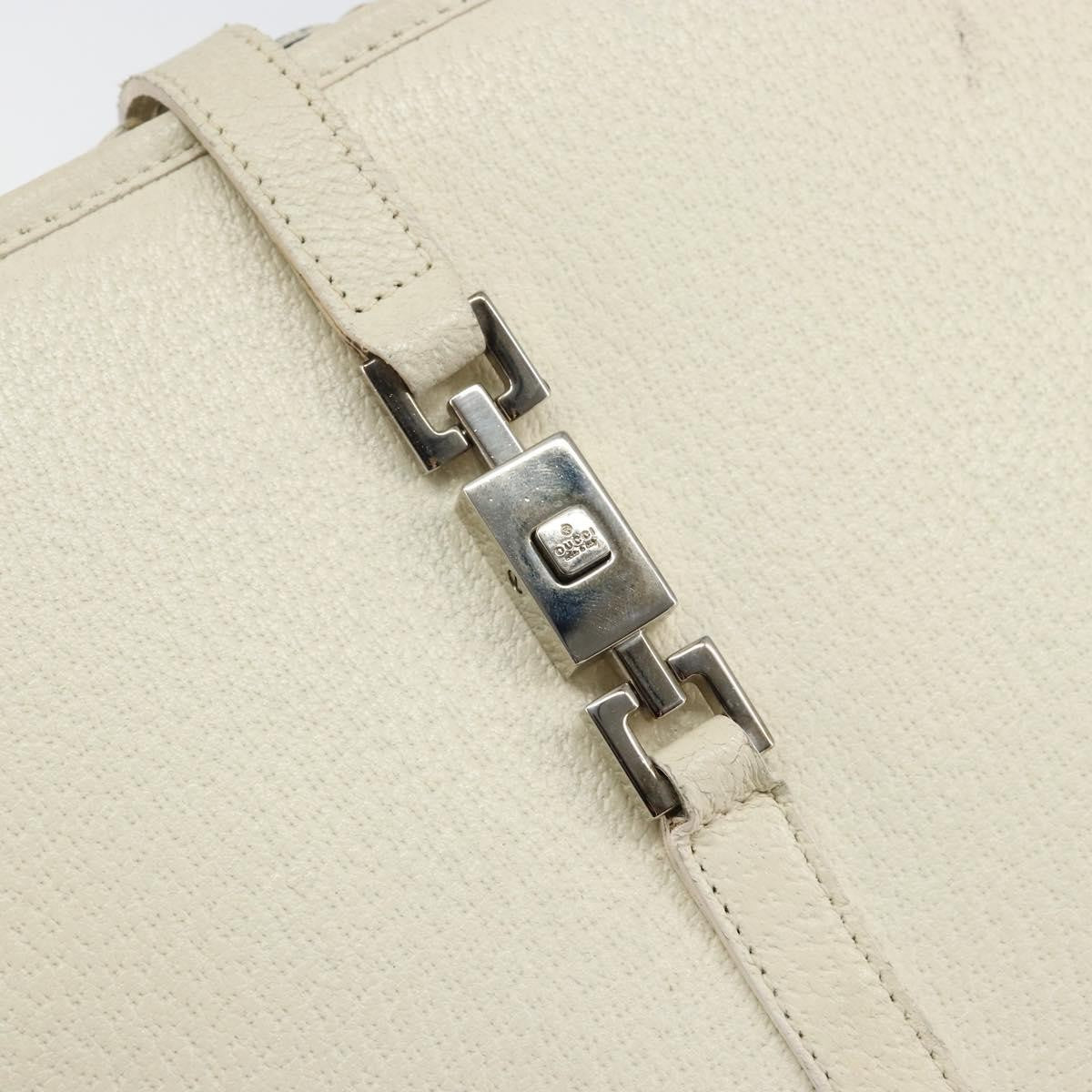 Gucci Jackie Leather White Leather Handbag (Pre-Owned)