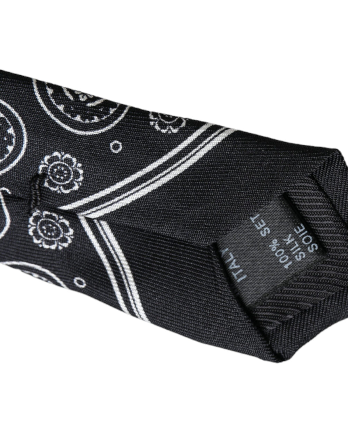 Dolce & Gabbana Dark Gray Patterned 100%Silk Adjustable Men's Tie