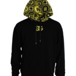 Dolce & Gabbana Black Logo Cotton Hooded Sweatshirt Men's Sweater