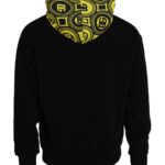 Dolce & Gabbana Black Logo Cotton Hooded Sweatshirt Men's Sweater