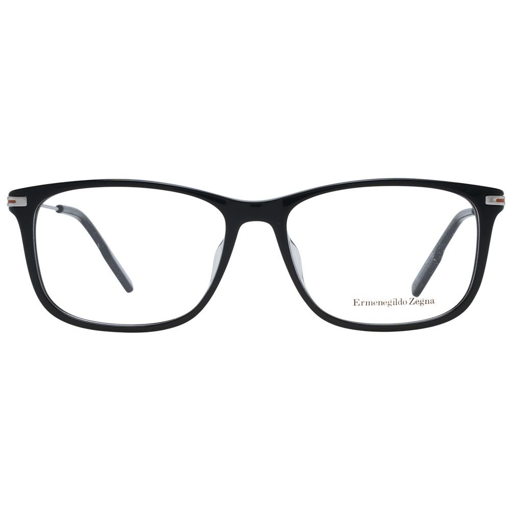 Ermenegildo Zegna Black Plastic Glasses Men's (Frames)
