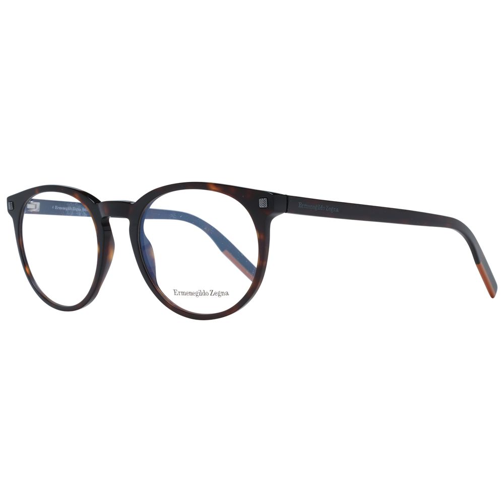 Ermenegildo Zegna Brown Plastic Glasses Men's (Frames)