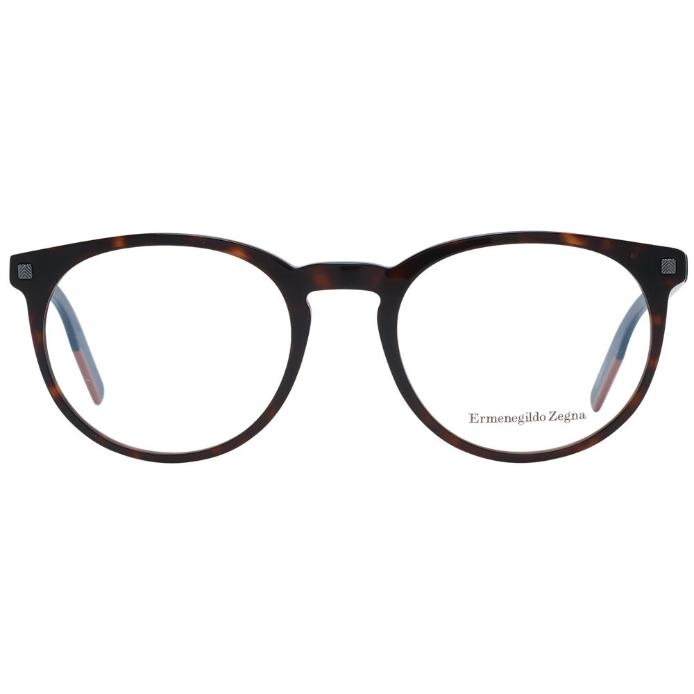 Ermenegildo Zegna Brown Plastic Glasses Men's (Frames)