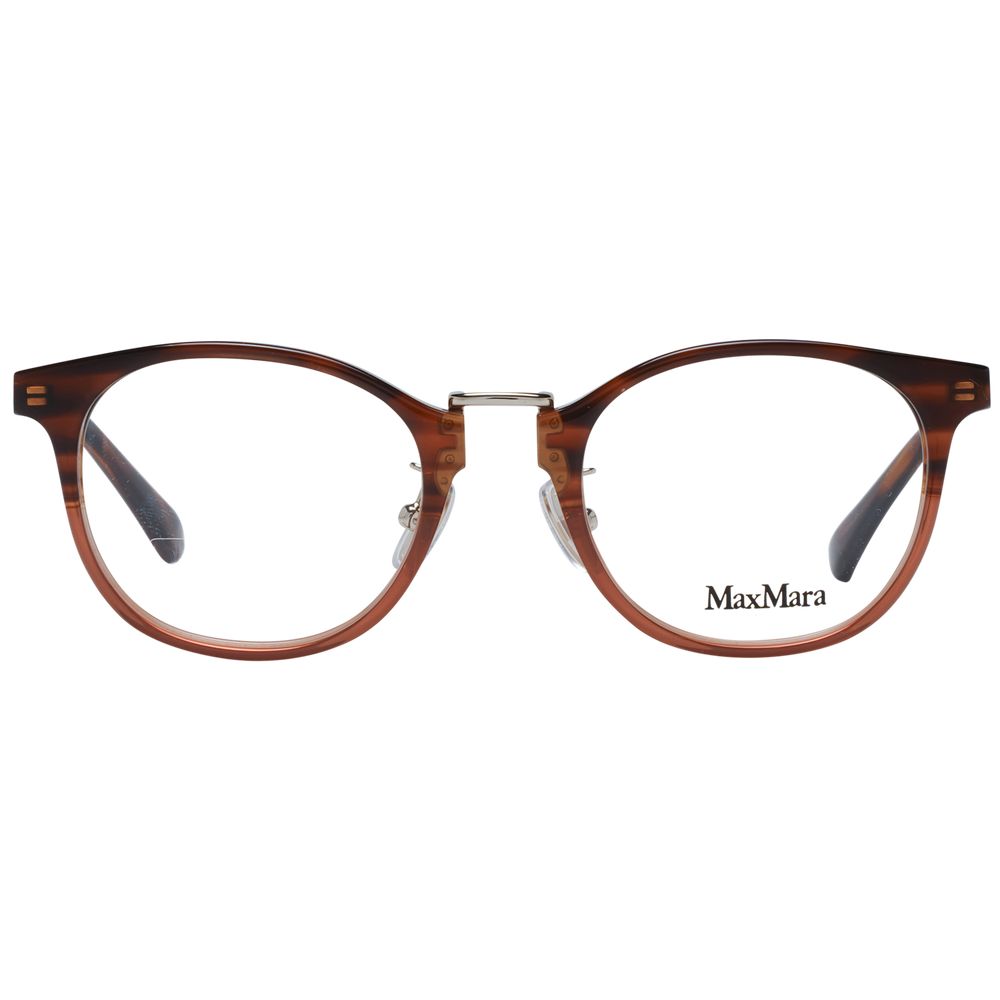Max Mara Brown Plastic Glasses Women's (Frames)