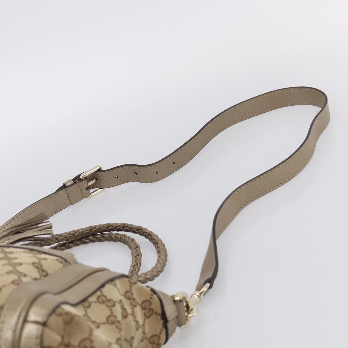 Gucci Bella Convertible Top Handle Gg Canvas Beige Canvas Handbag (Pre-Owned)