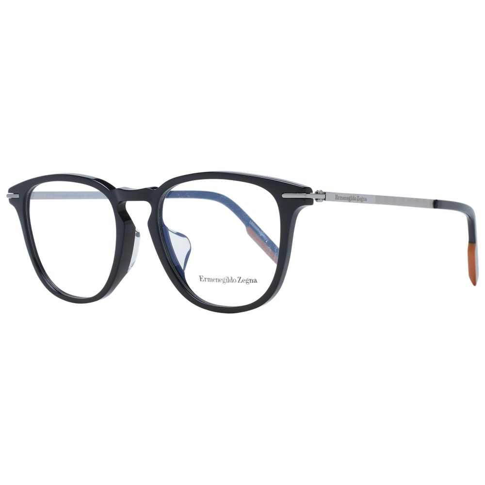 Ermenegildo Zegna Black Plastic Glasses Men's (Frames)