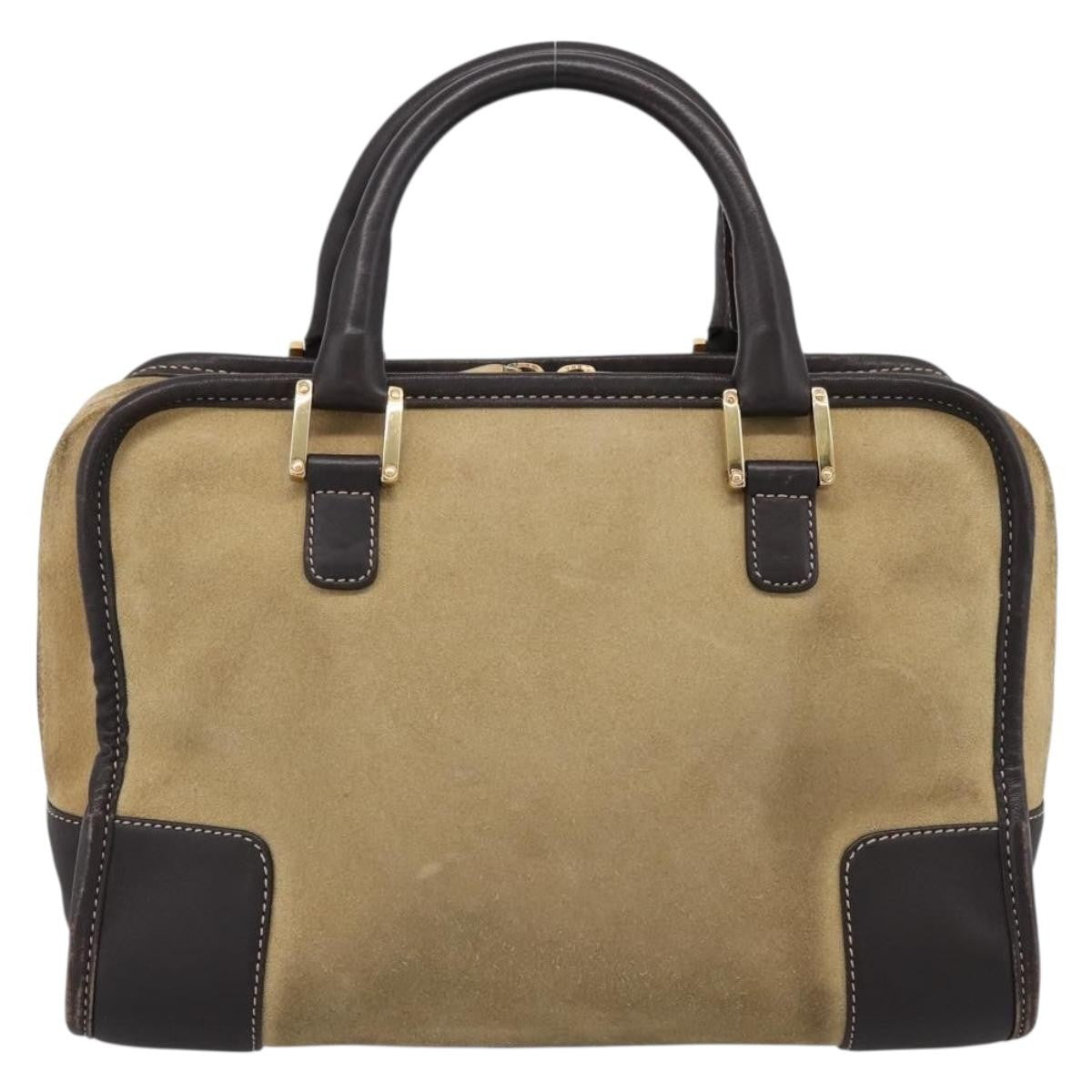 Loewe Amazona Suede Beige Suede Handbag (Pre-Owned)