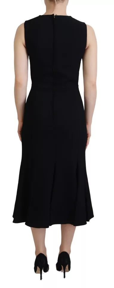 Dolce & Gabbana Black Women's Sheath Flare Viscose Women's Dress (Pre-Owned)
