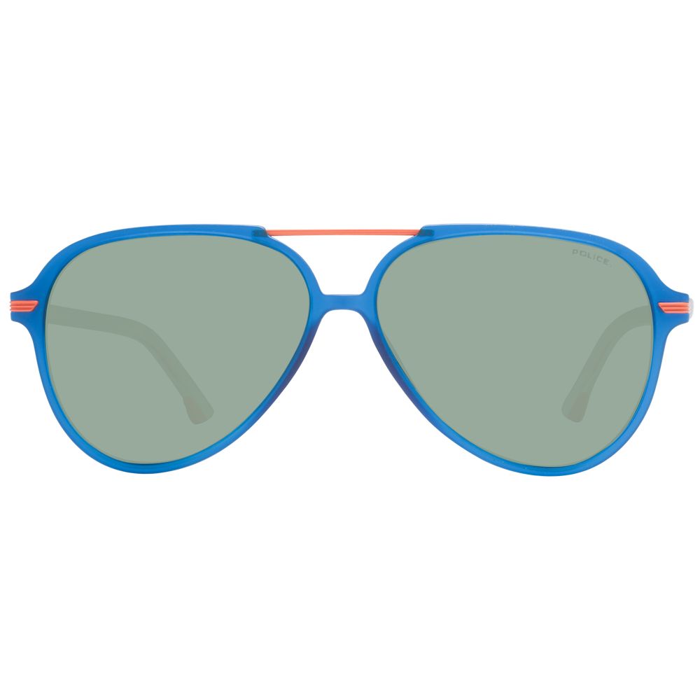 Police Blue Plastic Men's Sunglasses