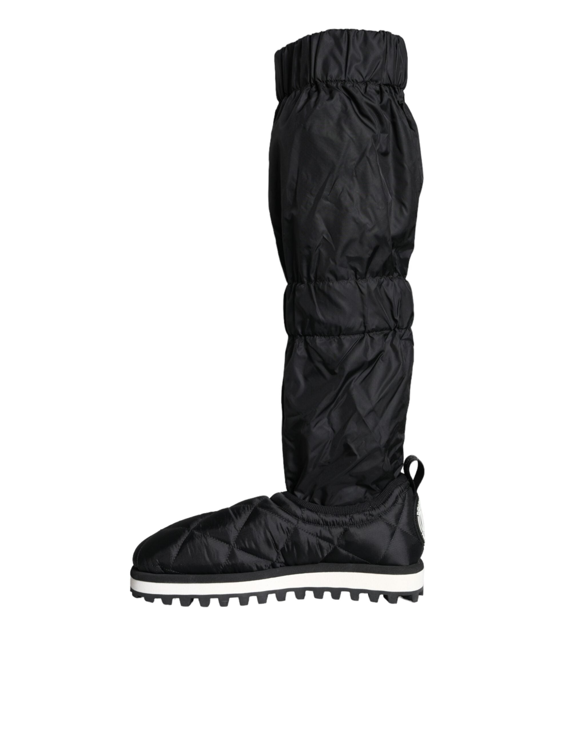 Dolce & Gabbana Black Quilted High Top Boots Sneakers Men's Shoes