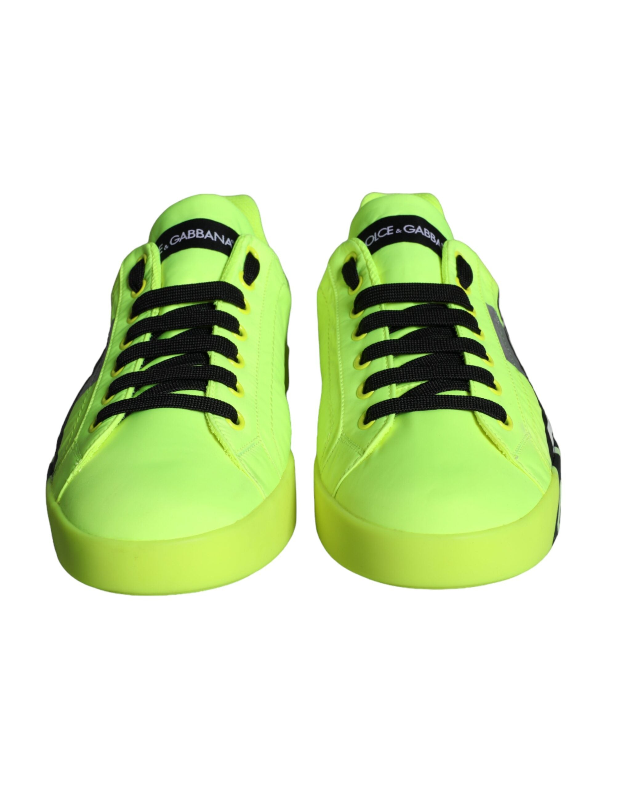 Dolce & Gabbana Neon Green Logo Tape Low Top Sneakers Men's Shoes (Pre-Owned)