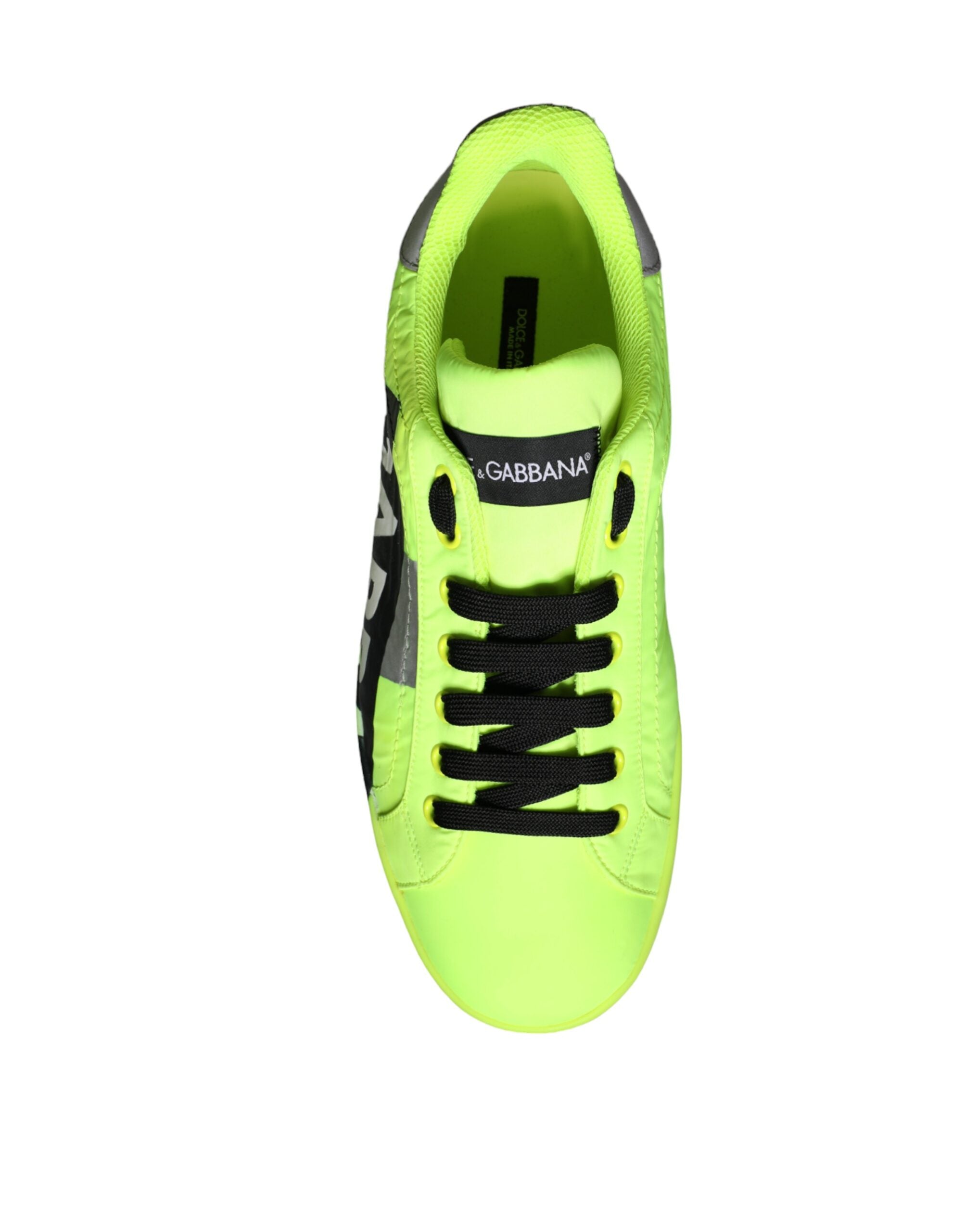 Dolce & Gabbana Neon Green Logo Tape Low Top Sneakers Men's Shoes (Pre-Owned)