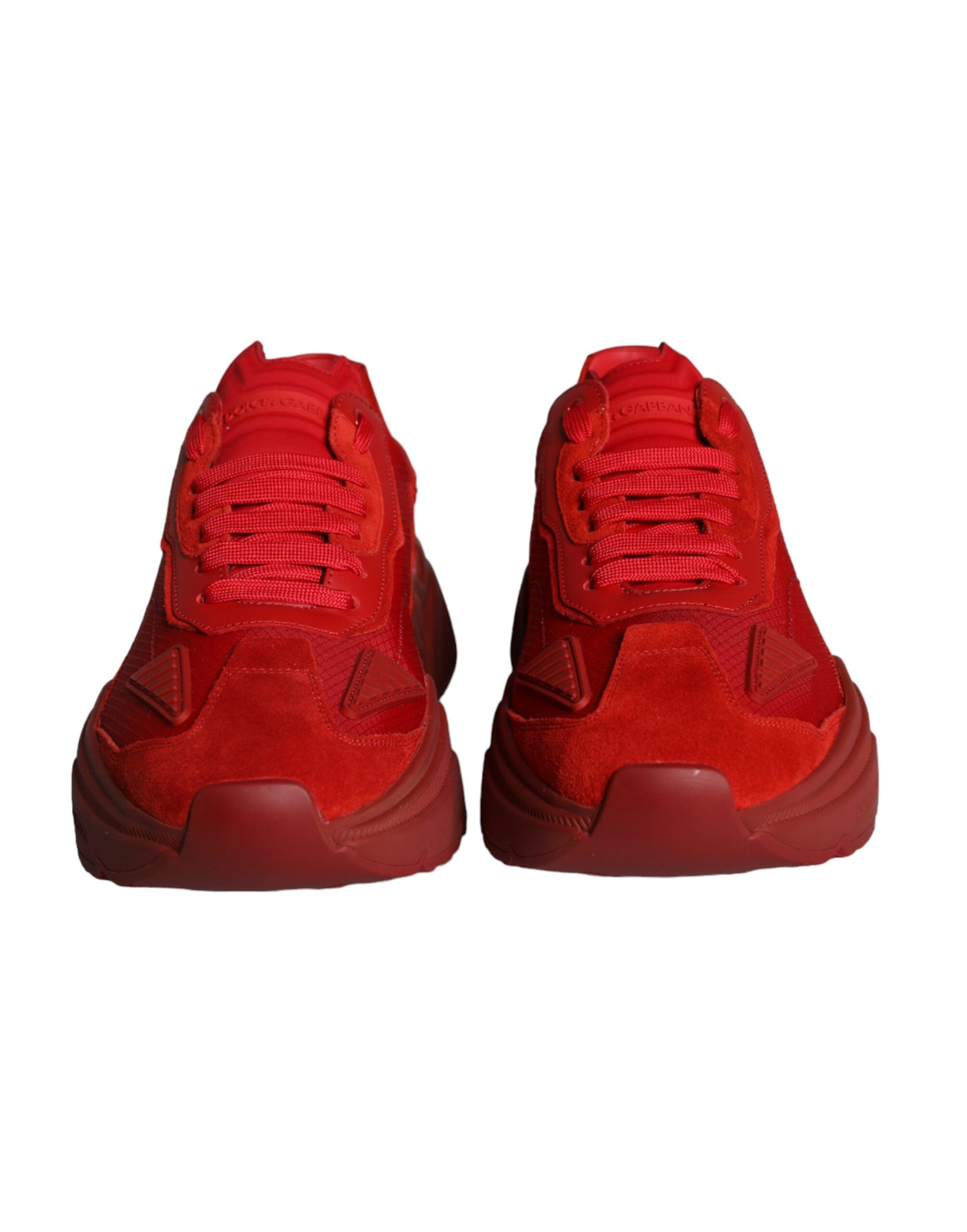 Dolce & Gabbana Red Leather Daymaster Low Top Sneakers Men's Shoes (Pre-Owned)