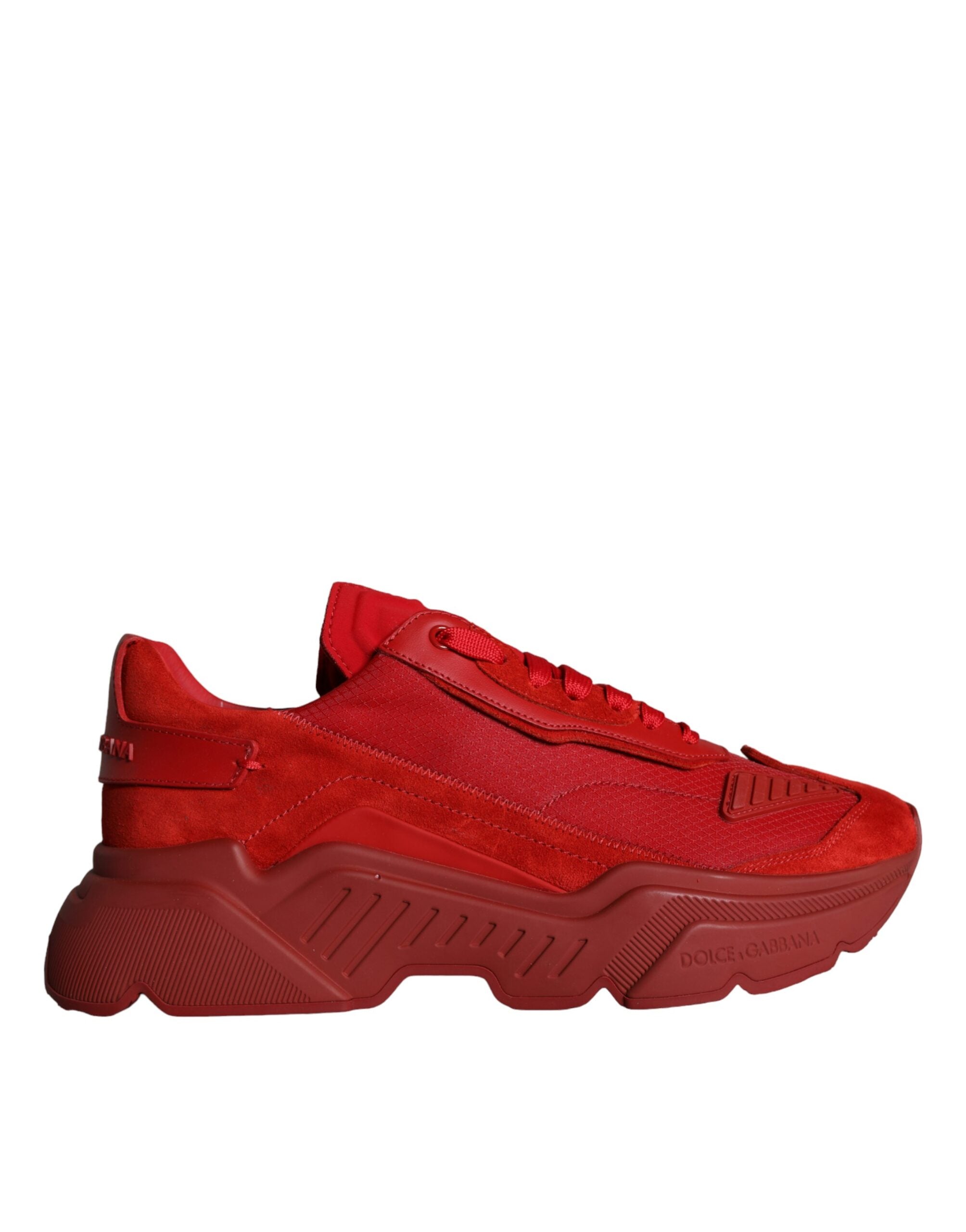 Dolce & Gabbana Red Leather Daymaster Low Top Sneakers Men's Shoes (Pre-Owned)