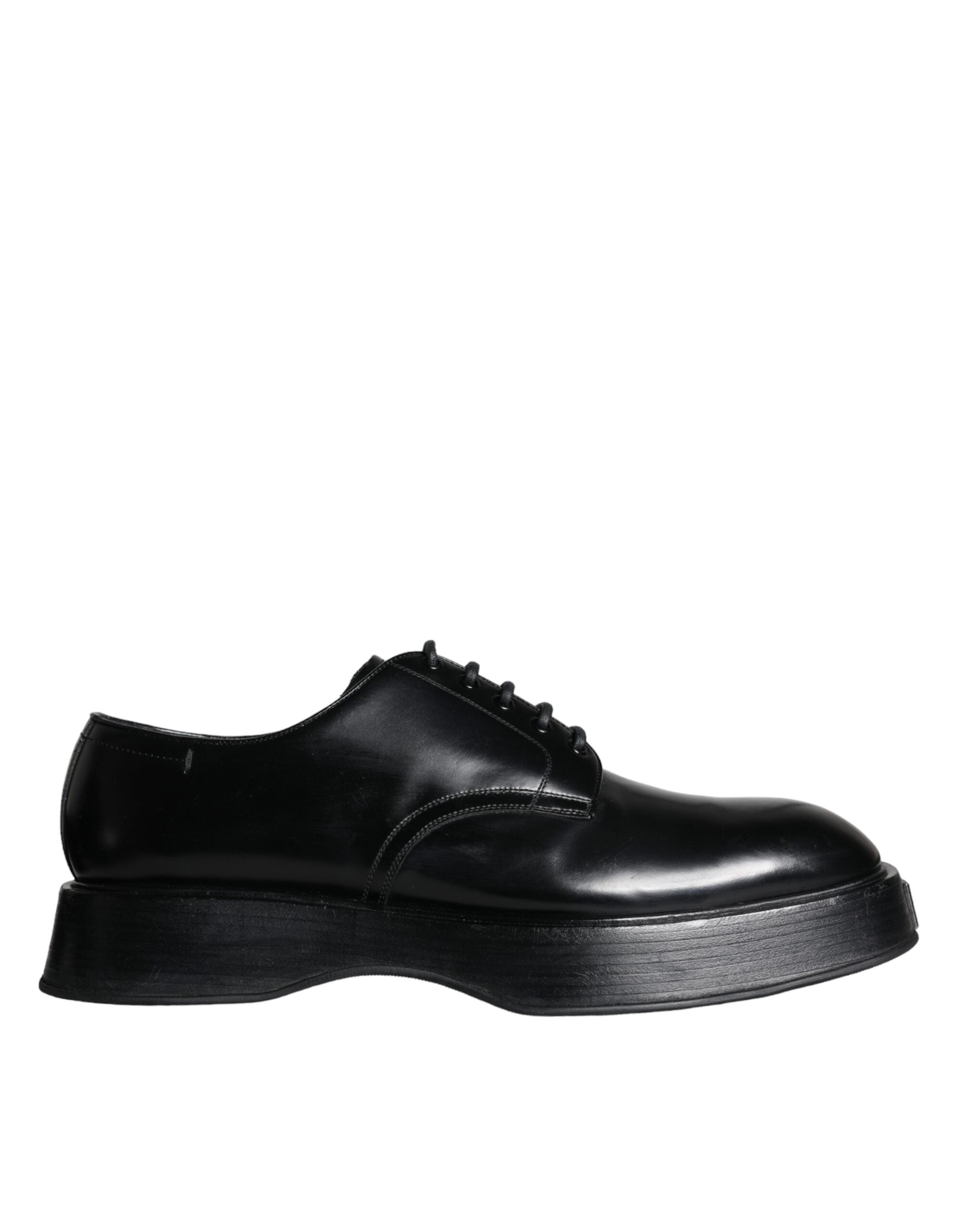 d&g men's dress shoes Dolce & Gabbana Black Calf Leather Derby Formal Dress Shoes