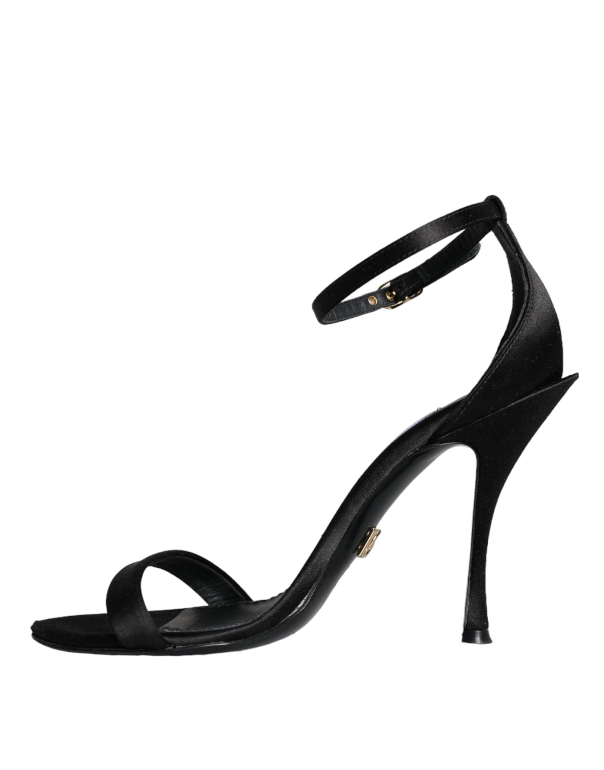 Dolce & Gabbana Black KEIRA Heels Ankle Strap Sandals Women's Shoes (Pre-Owned)
