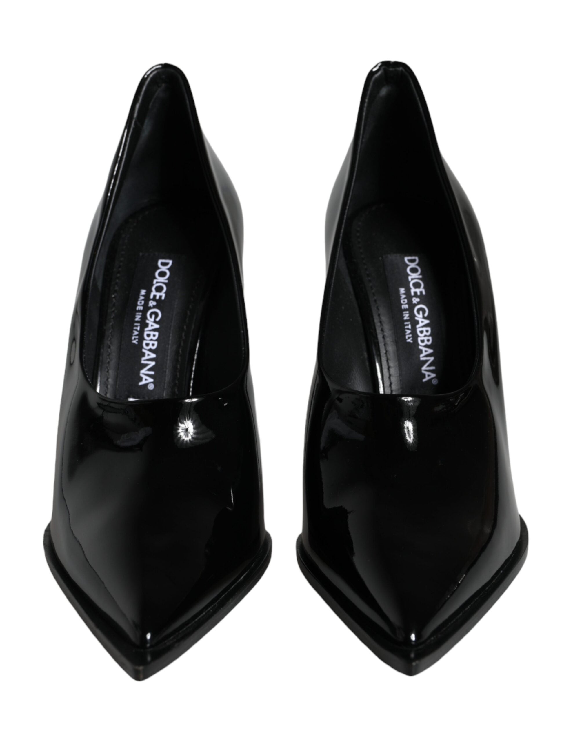 Dolce & Gabbana Black Patent Leather High Heels Pumps Women's Shoes (Pre-Owned)