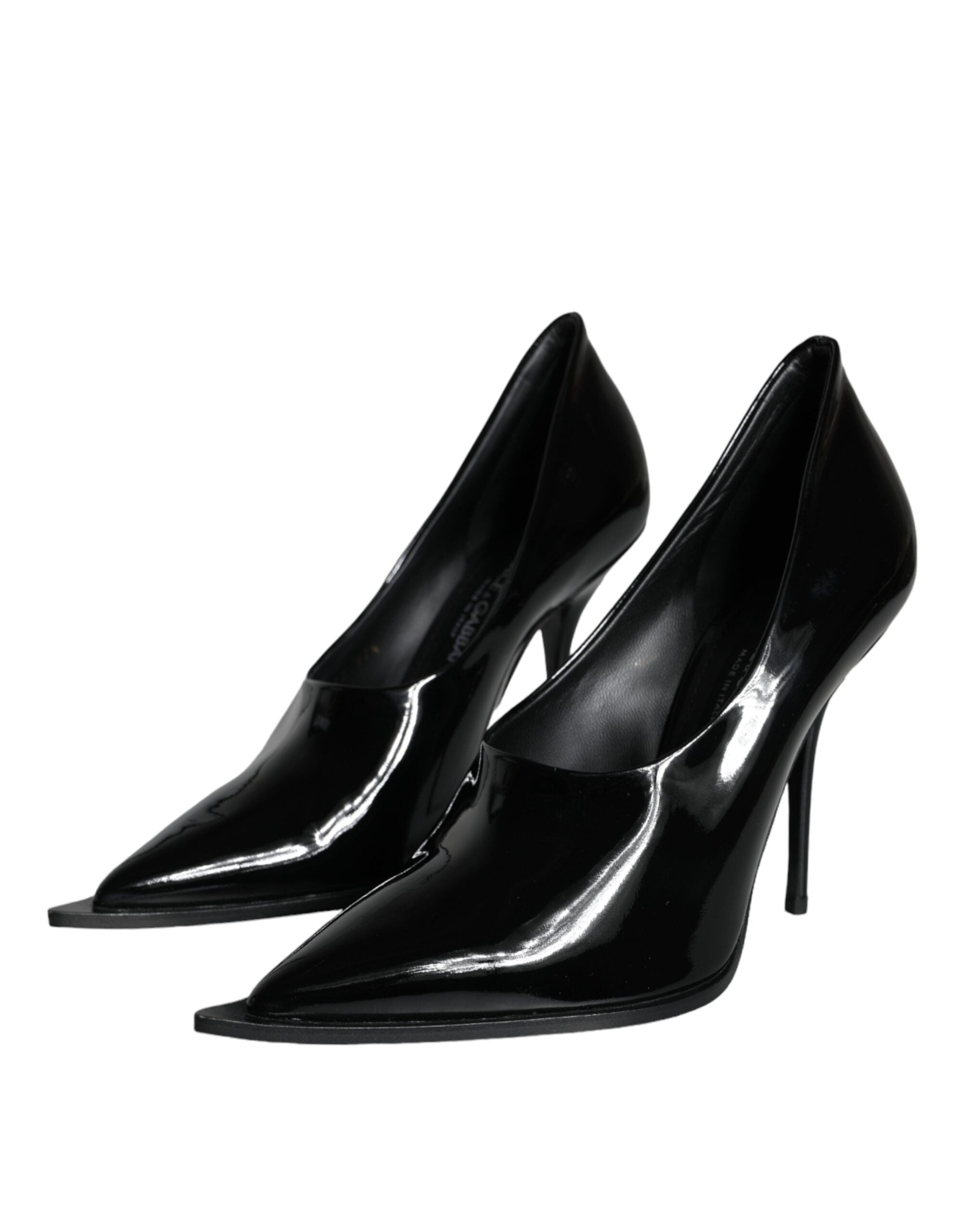 Dolce & Gabbana Black Patent Leather High Heels Pumps Women's Shoes (Pre-Owned)